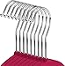 Utopia Home Premium Velvet Hangers Non-Slip Grey - Felt Hangers - Heavy Duty - Velvet Suit Clothes Hangers with Tie Bar (Pink, 50)