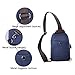 Qcute Canvas Sling Bag, Outdoor Sports Casual Chest Bags Satchel Shoulder Backpack for Men Women (Sapphire)