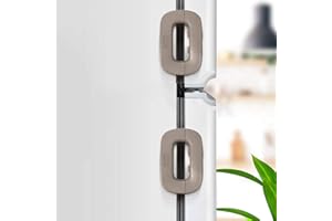 HEOATH Upgrade Home Refrigerator Fridge Freezer Door Lock Latch Catch Toddler Kids Child Baby Safety Lock Easy to Install and Use 3M VHB Adhesive no Tools Need or Drill (Grey，2 Pack)