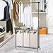 XCSOURCE Laundry Sorter with Hanging Bar Laundry Hamper Sorter Cart Laundry Trolley Laundry Cart Sorter with Rod Hanging Bar, 3 Durable Detachable Oxford Bags Metal Frame Capacity 130 L(Beige)