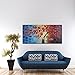 Wieco Art Abstract Floral Oil Paintings on Canvas Wall Art for Bedroom Bathroom Home Decorations Dazzling Beauty 3D Thick Layer Modern Large 100% Hand Painted Wrapped Pretty Red Flowers Artwork L