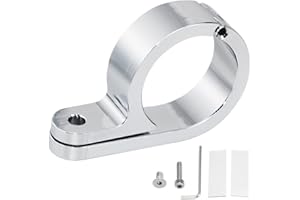 WOWTK 1.25'' Handlebar Mount Clamp, 32mm Highway bar Handlebar Clock Temperature Gauge Mount Clamp universal fits for Harley Touring Road Glide Road King Dyna Sportster Softail etc.