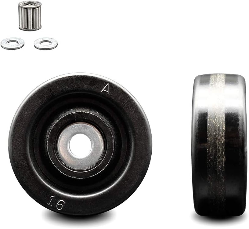 3" x 1.25" Phenolic Wheel Only with Roller Bearing - 1/2" Bore - 500 lbs Capacity per Wheel - Service Caster Brand