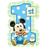 8-Count Mickey's 1st Birthday Invitations with Sticker Seals