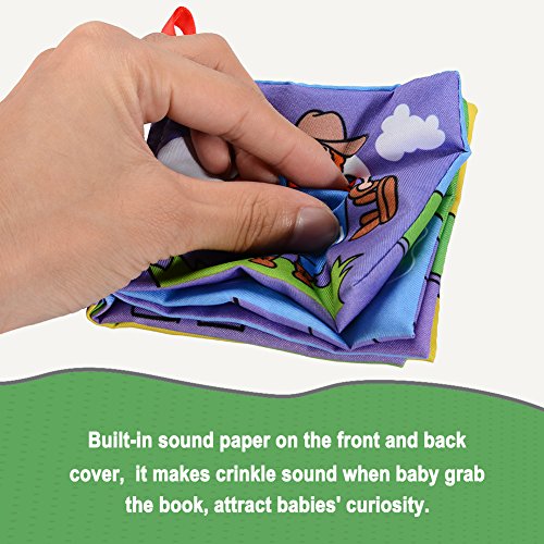 image for Acekid First Soft Book, Nontoxic Baby Cloth Books Early Education Toys