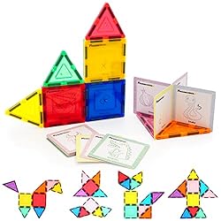 PicassoTiles 42PCs Magnetic Building Tiles Learning