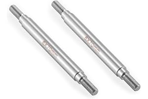 RC HUB RCHUBAM 2Pcs Stainless Steel RC Links 1 Pair RC Steering Linkage Set M4 x 50mm/55mm/60mm/70mm/75mm~155mm Compatible with 1/10 Scale Axial Wraith SCX10 TRX-4 RC Crawler Car (70mm)