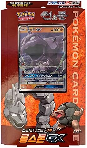Pokemon Card Sun & Moon Enhanced Starter Set Korea Version TCG + 3pcs Premium Card Sleeve Onix GX