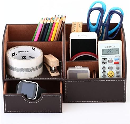 Pen Organizer Brown Desk Pen Pencil Holder Leather Nightstand Stationery Organizer Office Home Accessories Offer on Mobile Phones YOOSKE Leather Storage Organizer
