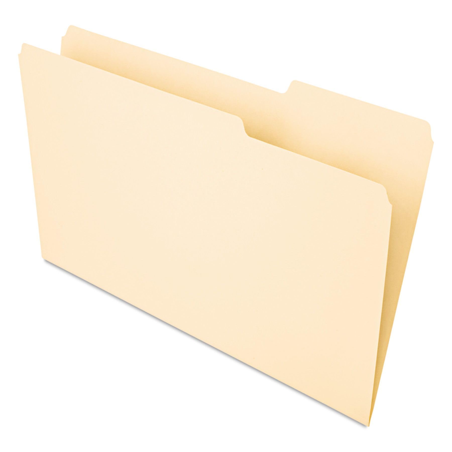Photo 1 of Universal Interior File Folders, 1/3-Cut Tabs: Assorted, Legal Size, 9.5-pt Manila, 100/Box