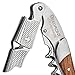 Top Rated Waiter's Corkscrew | Multi-function 3-in-1 Corkscrew, Bottle Opener, Foil Cutter | Efficient Double-Hinge | Steel Reinforced Worm | Sharp Serrated Foil Cutter | Premium Rosewood