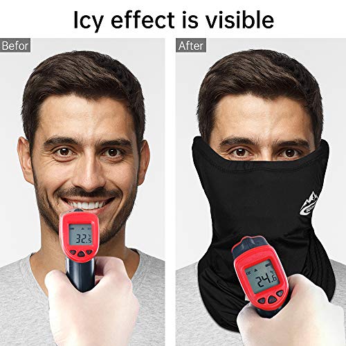 Yarrashop Bandana Face Mask Breathable Neck Gaiter Cooling Ice Silk Fabric Sun and UV Protection for Men & Women, Reusable & Washable Snoods Mask for Outdoors