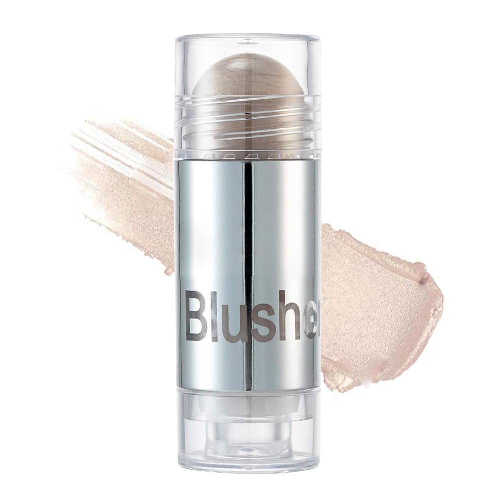 GL-Turelifes Blush Stick Blush Cream Moisturizing, Highlighter&Trimming Rouge Pen, Glow and Mood Boosting Blushes Stick Cheek Makeup Adds Shimmer, Easy To Use (#01)