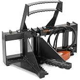 Titan Attachments Post and Tree Puller Attachment with Push Bar, 3,000 PSI Hydraulic Cylinder, Universal SSQA Landscape Removal Tool for Trees and Fence Posts, Skid Steer Accessories