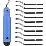 Set di lime universali di ricambio e 5 diamanti, con manico in metallo, per sbavatura a mano, per stampanti 3D, plastica, alluminio, rame, acciaio inox