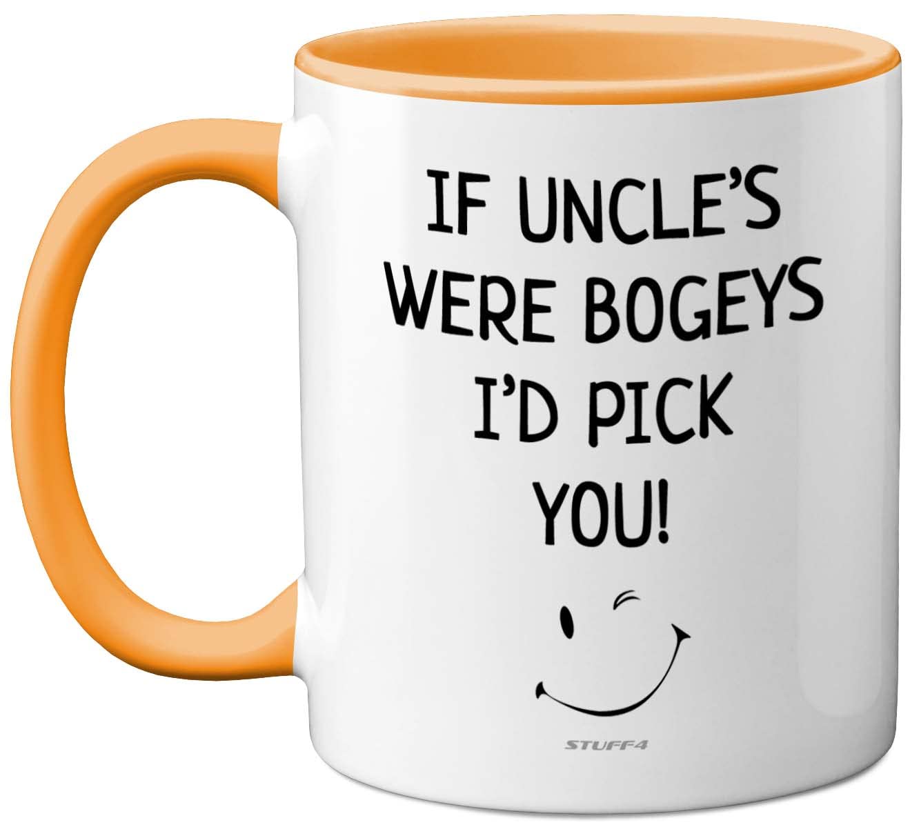 Stuff4 Uncle Mug - Uncle Birthday, Fathers Day Mug Gifts, Christmas, Gifts from Nephew Niece, Cute Funny 11oz Ceramic Dishwasher Safe Yellow Coffee Cup Made in UK