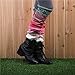 VIGVOG High Knee Legging Boot Socks Long Knitted Snowflake Deer Knitted Warm Long Leg Warmers (Black&Green) One Size