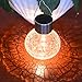Solar Table Light Glass Ball Table Lamp Decorations Tree Lights Outdoor Waterproof Hanging Solar Lantern Warm White LED Mason Jars Tabletop for Gift Party Decor 2Pack