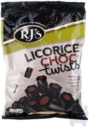 RJ Licorice Choc Twists 280g (Pack of 6)