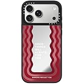 CASETiFY Mirror iPhone 17 Pro Max Case [Reflective/Compatible with Magsafe / 4.9 ft. 1X Military Grade Drop Protection] - Good Things - Silver On Black