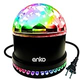 ANKO LED Stage Magic Ball Light, LED Intelligent Voice RGB Rotating Magic Ball Lights For KTV, Party, Wedding, Show, Club Pub, Disco DJ And More(BLACK) (1 PACK)