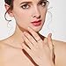 DIFINES Gold Plated Double 0.25ct CZ Tension-mount Adjustable Wedding Band Open Engagement Rings, Gift for Woman/Girl Love, Thanks, Christmas, New Year