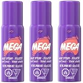 Mega Flexible Hair Spray Travel Size 1.5 oz for Curly, Straight and Wavy Hair (3 Pack)