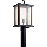Kichler Marimount 18.25" 1 Light Outdoor Post Light with Clear Glass in Black