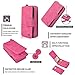 Samsung Galaxy S8 Wallet Case,CORNMI PU Leather Case with 11 Card Slots+ 1 mirror, Wristlet +Shoulder Strap, Detachable Magnetic Protective Case for Samsung Galaxy S8 5.8inch (S8-Red)