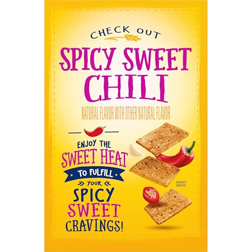 WHEAT THINS SPICY SWEET CHILI SNACKS, WHOLE GRAIN WHEAT CRACKERS, SNACK CRACKERS, 8.5 OZ