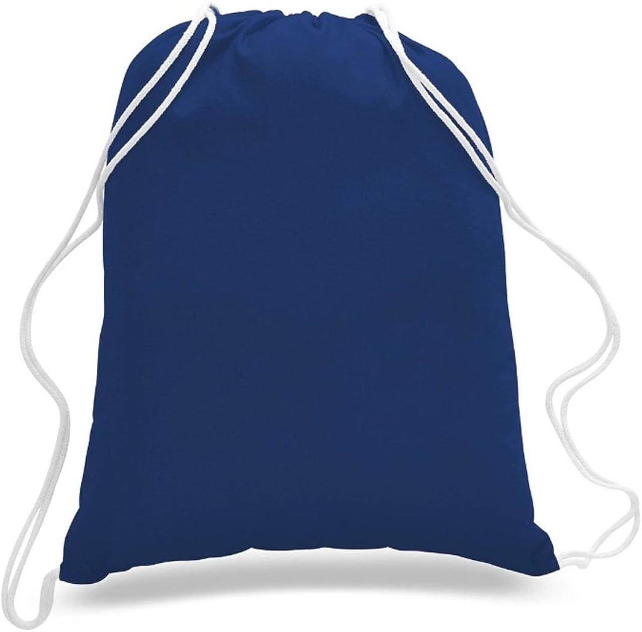 (Pack15) Royal Color 100 Cotton Drawstring Backpack Bulk
