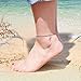 SHEGRACE 925 Sterling Silver Triple Layered Chain Anklets/Bracelet with Tiny Beads for Woman