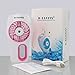 D-FantiX Handheld Fan Battery Operated Portable Water Misting Fan Personal Mister Fan with Cooling Mist Humidifier and Fan USB Powered for Beauty, Home, Office and Travel (Pink)
