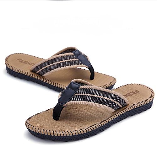 Newerlives Summer Youth Flip Flops Man/Lady/Kids Beach Slippers, Sandals Shock Proof Slippers Beach Flip-Flop (8.5 B(M) US, Brown)