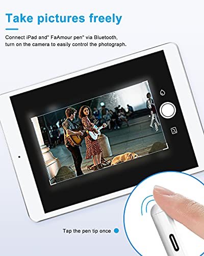 Stylus Pen for iPad (2018 and Later), FaAmour Precise Active Pen for iPad Pencil with Palm Rejection Photograph Tilting for iPad Pro (11/12.9 Inch), iPad 6/7/8th, Pad Air 3rd/4th, iPad Mini 5th Gen