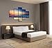 Cao Gen Decor Art-AS40139 5 Panels Framed Wall Art Blue Ocean Sea Canvas Prints Picture Seaview Pictures Painting On Canvas Modern Seascape Home Office