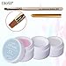 Elite99 Gel Nail Polish Brush Pen Clear Pink White UV Builder Gel Nail Art Manicure Extension Tips Tool Kits