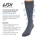 LISH 2 Pack Men's Wide Calf Compression Socks - 15-25 mmHg Knee High Plus Size Support