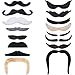 Hestya 48 Pieces Fake Mustaches, Self Adhesive Novelty Mustache Fiesta Party Supplies for Masquerade Party (16