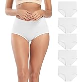 Molasus Women's Cotton Underwear High Waisted Full Coverage Ladies Panties (Regular & Plus Size)