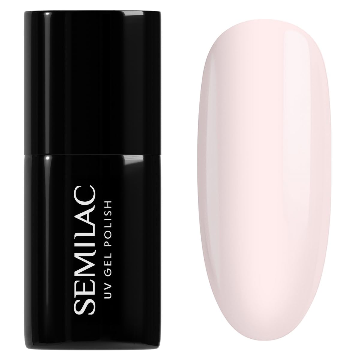 SEMILAC Gel Nail Polish 128 Pink Marshmallow - Full Coverage Gel Polish - Soak Off Easy To Use LED/UV Nail Lamp - Long Lasting Manicure and Pedicure up to 3 weeks