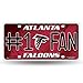 Rico Industries NFL #1 Fan Metal License Plate Tag, Atlanta Falcons