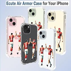 Ecute Football Case for iPhone 15 with Stand,Drop