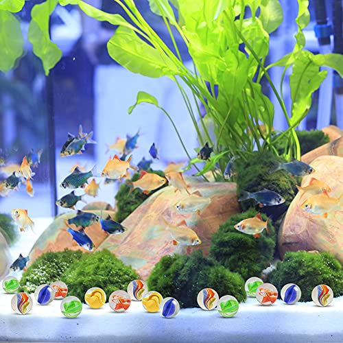 SallyFashion 250 PCS Marbles Bulk Assorted Colors Glass Marbles, Cat Eyes Round Marbles Toy for Kids Marble Games, DIY and Home Decoration