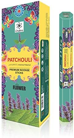 Chakra Natural Fragrance Sticks for Long Lasting Aroma- Get Peaceful and Postive Environment At your Home & Workplace- Premium Quality patchouli Sticks Pack of 6-120 Fragrance Sticks