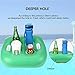 FEEBRIA Inflatable Floating Drink Holder with 4 Holes Large Capacity,Drink Float for Pool Party Beach (Green)