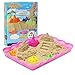 Motion Sand Fun Beach Molds Set Play Sand Includes 2 lbs Natural Indoor Play Sand, 1 Tray and 5 Molds for Kids,100% Non-Toxic Sand Molding Kit