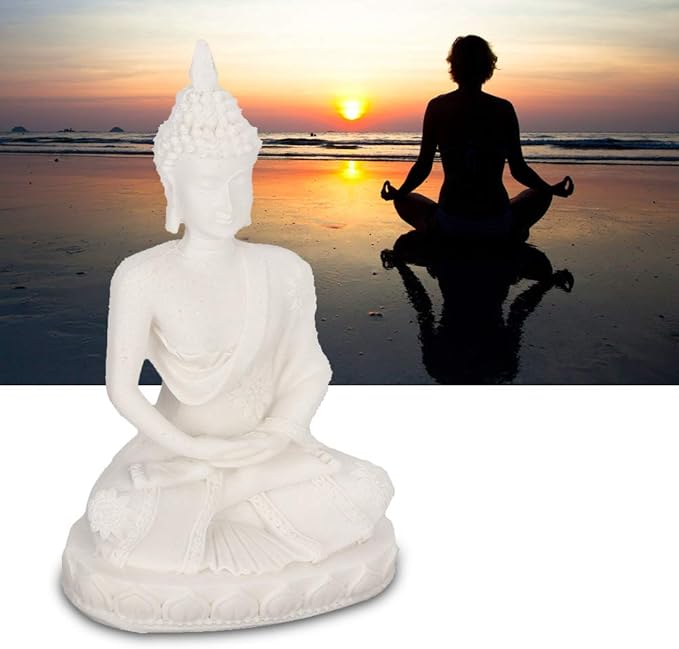 AUNMAS Buddha Statue Small Gold Meditation Peace Sitting Seated Carving