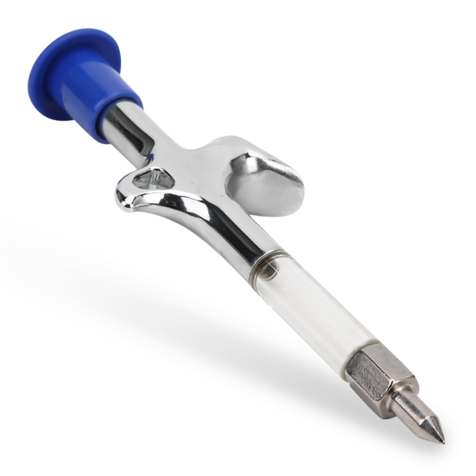 175 x 5.6mm/6.9 x 0.2in Grease Gun Stainless Steel Grease Injector Needle Bicycle Grease Gun Injector Lubrication Tool Grease Socket 5-Way Lubricant Hub Oil Tool Lubricant Injector