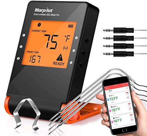 Wireless BBQ Thermometer, Morpilot Bluetooth Digital Meat Thermometer